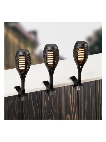 Garden Hero 3-delige set: ledsolartuinstekers zwart - (H)49,5 cm
