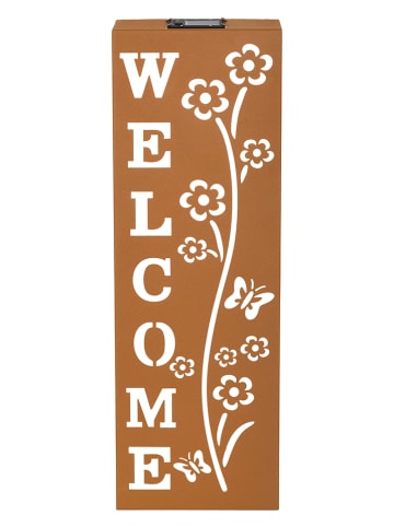 Garden Hero Solarna lampa dekoracyjna w kolorze brązowym - 20 x 61,5 x 5 cm