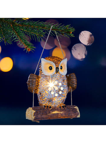 Garden Hero Solarna lampa dekoracyjna LED w kolorze brązowym - 14 x 17 x 8 cm