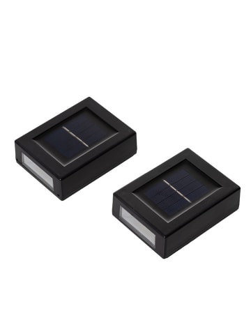 Garden Hero 2-delige set: ledsolarwandlampen zwart - (L)10 x (B)7,3 cm