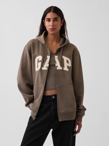 GAP Sweatjacke in Braun