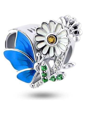 CHARM'S Zilveren bead met edelstenen