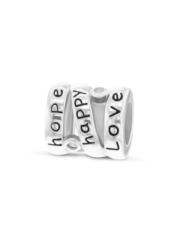 CHARM'S Zilveren bead met edelstenen