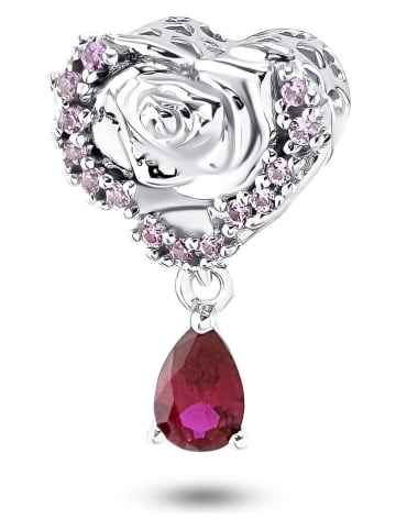 CHARM'S Zilveren bead met edelstenen