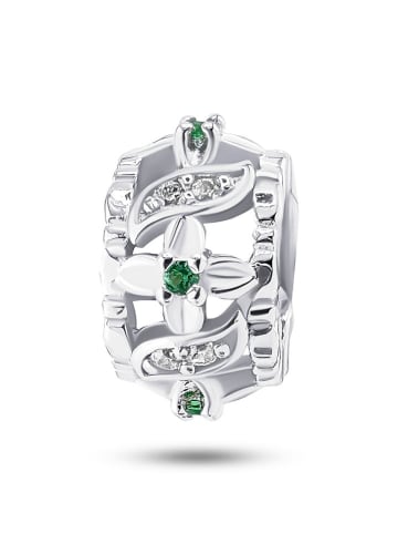 CHARM'S Zilveren bead met edelstenen