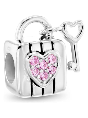 CHARM'S Zilveren bead met edelstenen