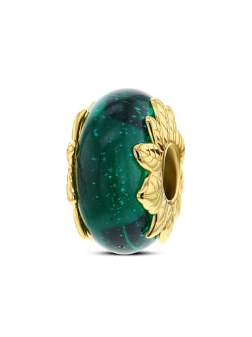 CHARM'S Vergulde bead met glas