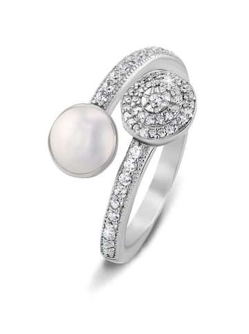CHARM'S Zilveren ring met edelstenen en parels