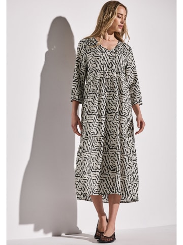 Street One Kleid in Beige/ Schwarz