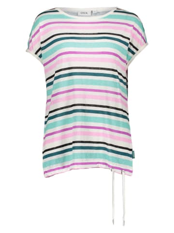 Cecil Shirt in Weiß/ Bunt