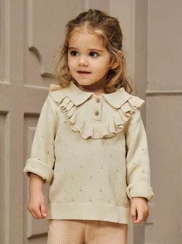 Lil Atelier Sweter w kolorze beżowym
