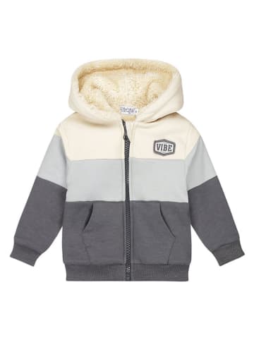Dirkje Sweatjacke in Creme/ Grau