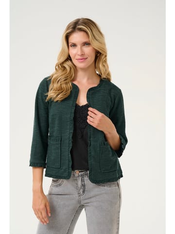 Cream Cardigan "Mellie" in Dunkelgrün