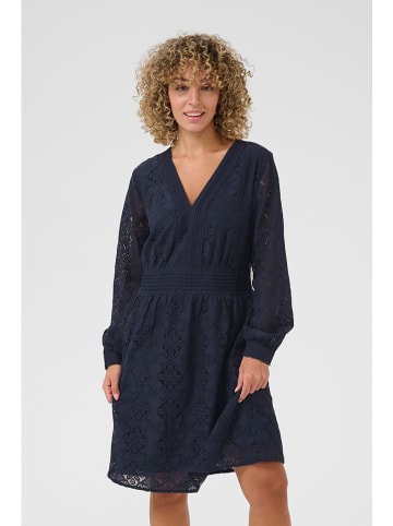 Cream Jurk "Natalie" donkerblauw