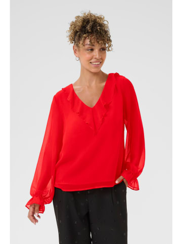 Kaffe Bluzka w kolorze czerwonym