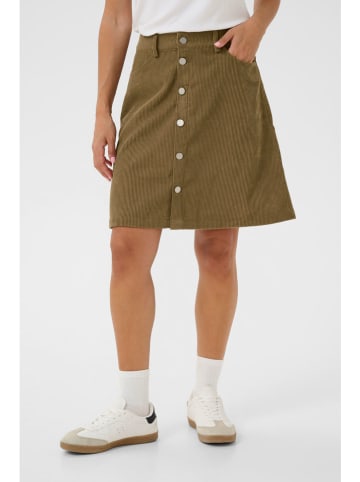 Cream Spódnica sztruksowa w kolorze khaki