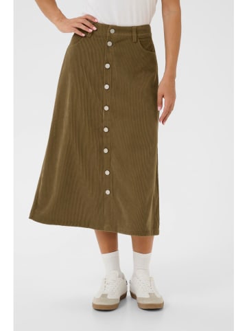 Cream Spódnica sztruksowa w kolorze khaki