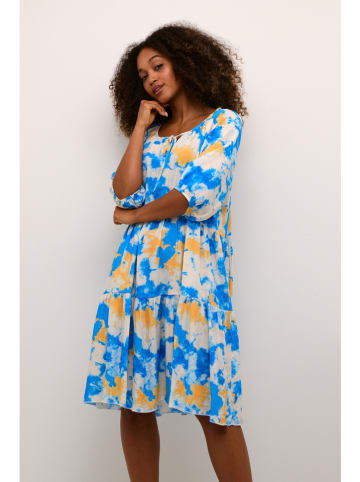 Kaffe Jurk crème/blauw