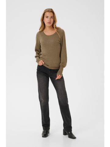 Kaffe Sweter w kolorze jasnobrązowym