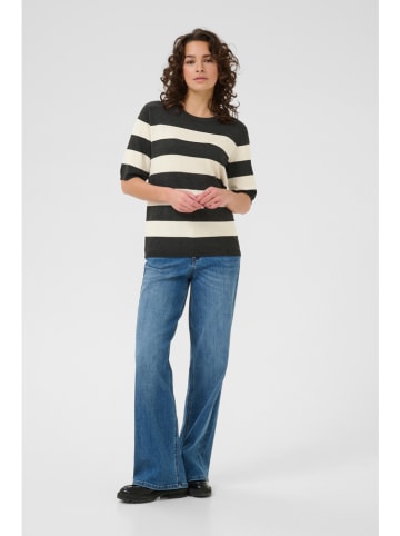 Kaffe Pullover in Schwarz/ Creme