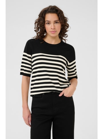 Kaffe Pullover in Schwarz/ Creme