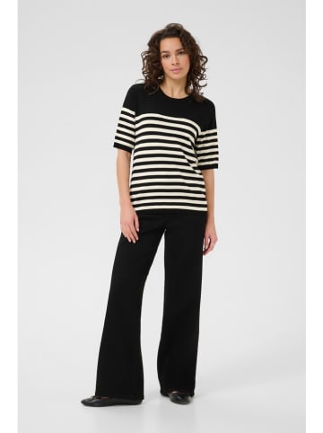 Kaffe Pullover in Schwarz/ Creme
