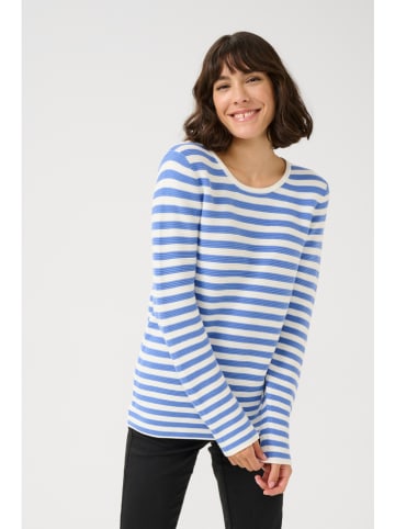 Kaffe Pullover in Weiß/ Blau