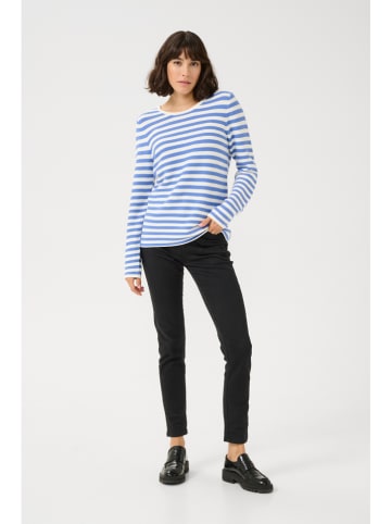 Kaffe Pullover in Weiß/ Blau