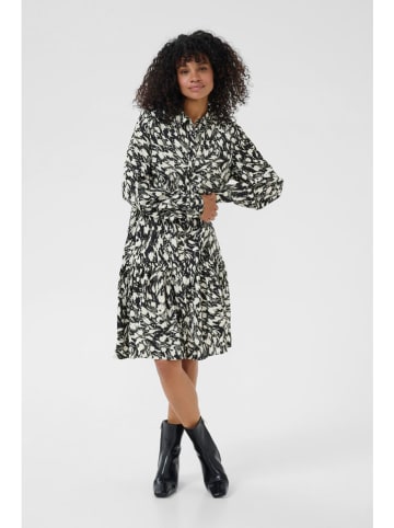 Kaffe Kleid in Schwarz/ Creme