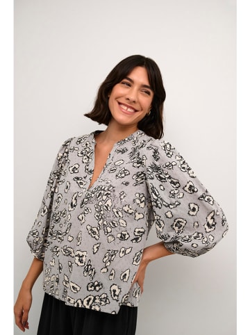 Kaffe Blouse lichtgrijs/crème
