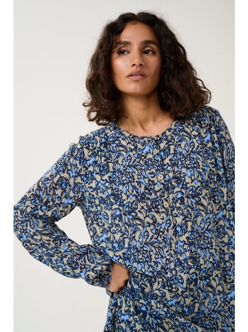 Kaffe Tunika "Amber" in Hellblau/ Beige