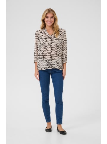 Kaffe Bluse in Schwarz/ Creme