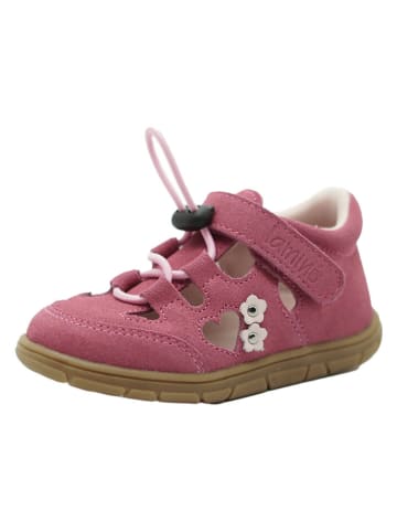 lamino Leren barefootenkelsandalen roze