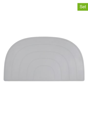 Kindsgut 2er-Set: Platzdeckchen "Regenbogen" in Grau - (L)47 x (B)26 cm