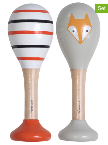 Kindsgut 2er-Set: Rasseln "Fuchs und Streifen" - ab 6 Monaten