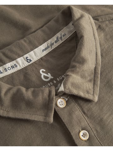 COLOURS & SONS Koszulka polo w kolorze szarobrązowym