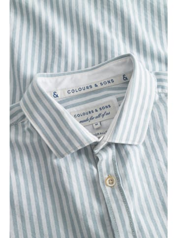 COLOURS & SONS Hemd in Hellblau/ Weiß