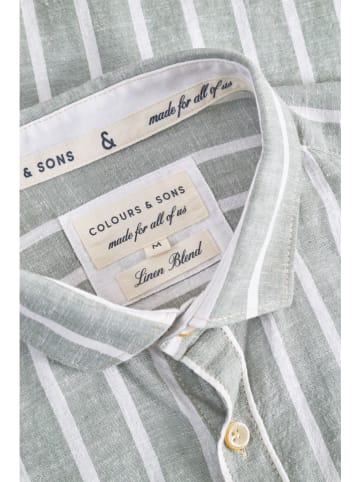 COLOURS & SONS Blouse grijs/wit