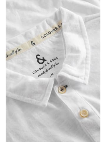COLOURS & SONS Poloshirt in Weiß