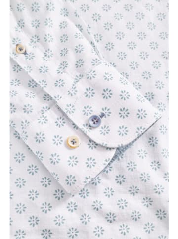 COLOURS & SONS Hemd in Weiß/ Türkis