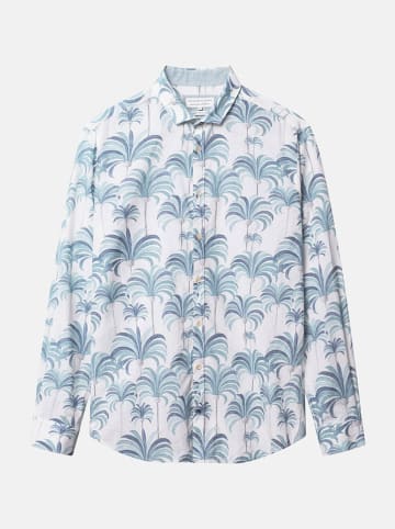 COLOURS & SONS Blouse wit/turquoise