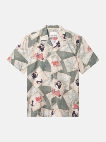 COLOURS & SONS Blouse zandkleurig/groen