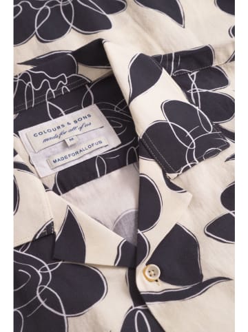 COLOURS & SONS Blouse zandkleurig/zwart