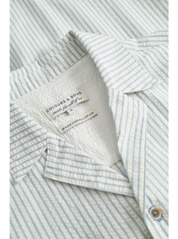 COLOURS & SONS Blouse wit/blauw