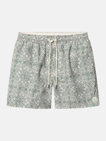 COLOURS & SONS Badeshorts in Grün/ Creme