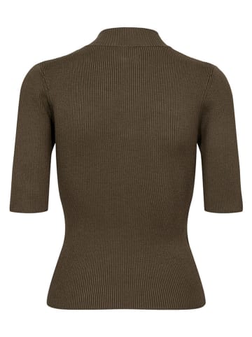 NÜMPH Sweter w kolorze brązowym