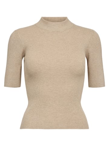 NÜMPH Sweter w kolorze beżowym