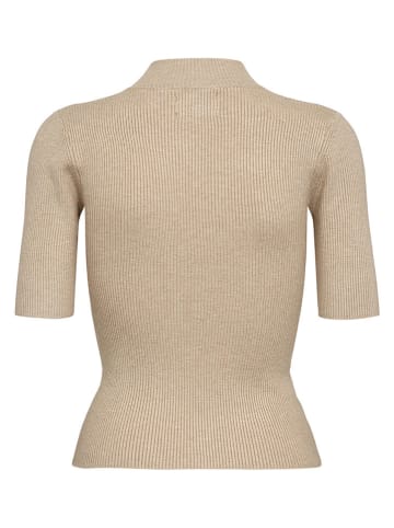 NÜMPH Sweter w kolorze beżowym