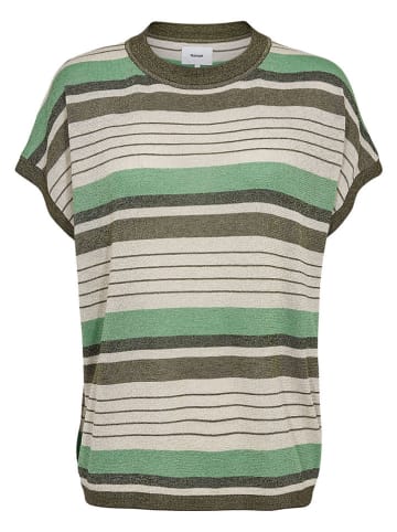 NÜMPH Trui groen/beige