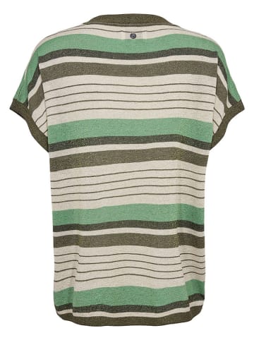 NÜMPH Pullover in Grün/ Beige